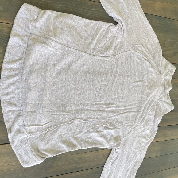 Yogalicious Grey Athletic Sweatshirt Mock Neck Collar Women’s Size Large (Q8) - Picture 9 of 9